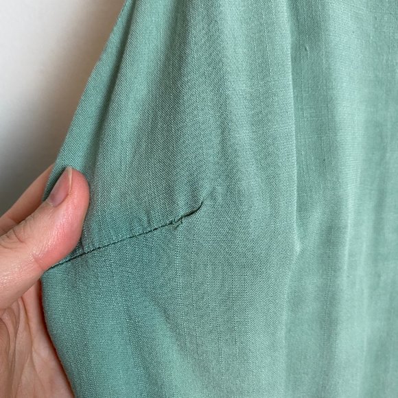 re:named Maxi Green Halter Open Back Dress Sz L - Picture 5 of 7